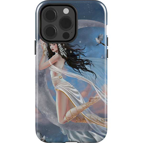 Fairy on Moon with Birds by Nene Thomas iPhone 15 Pro Impact Case
